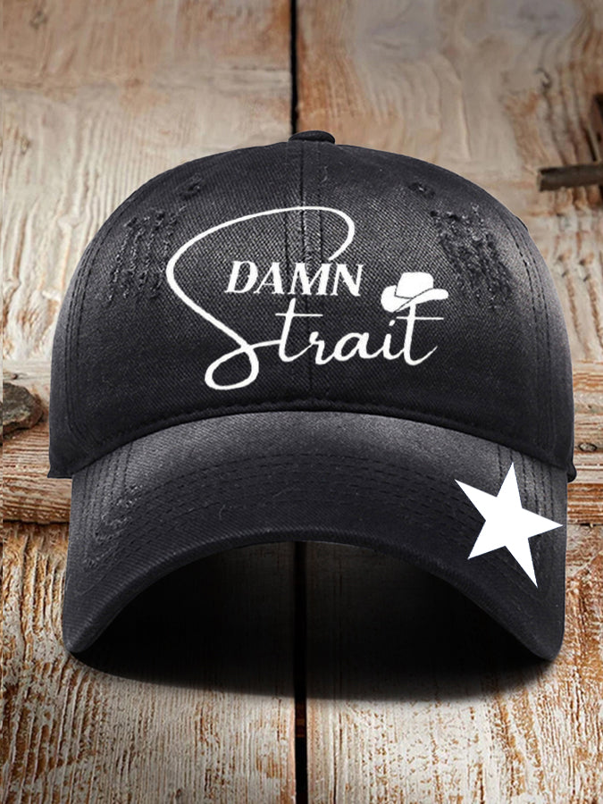 Multicolor lettering casual hat