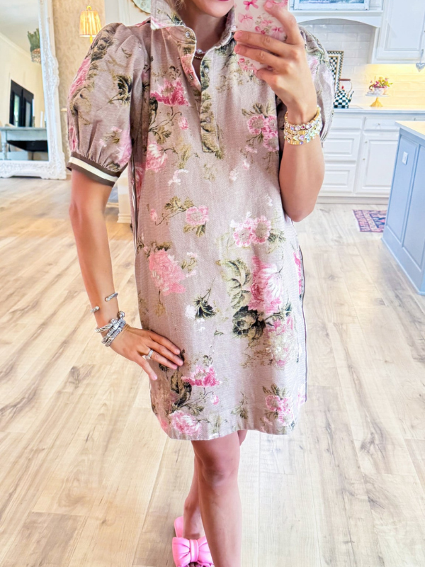 Latte Floral Dress