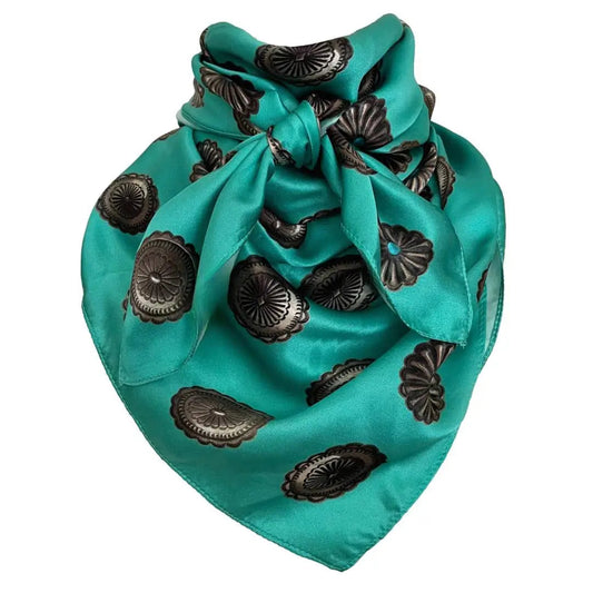 Western Wild Rags (Concho River) Turquoise Scarf