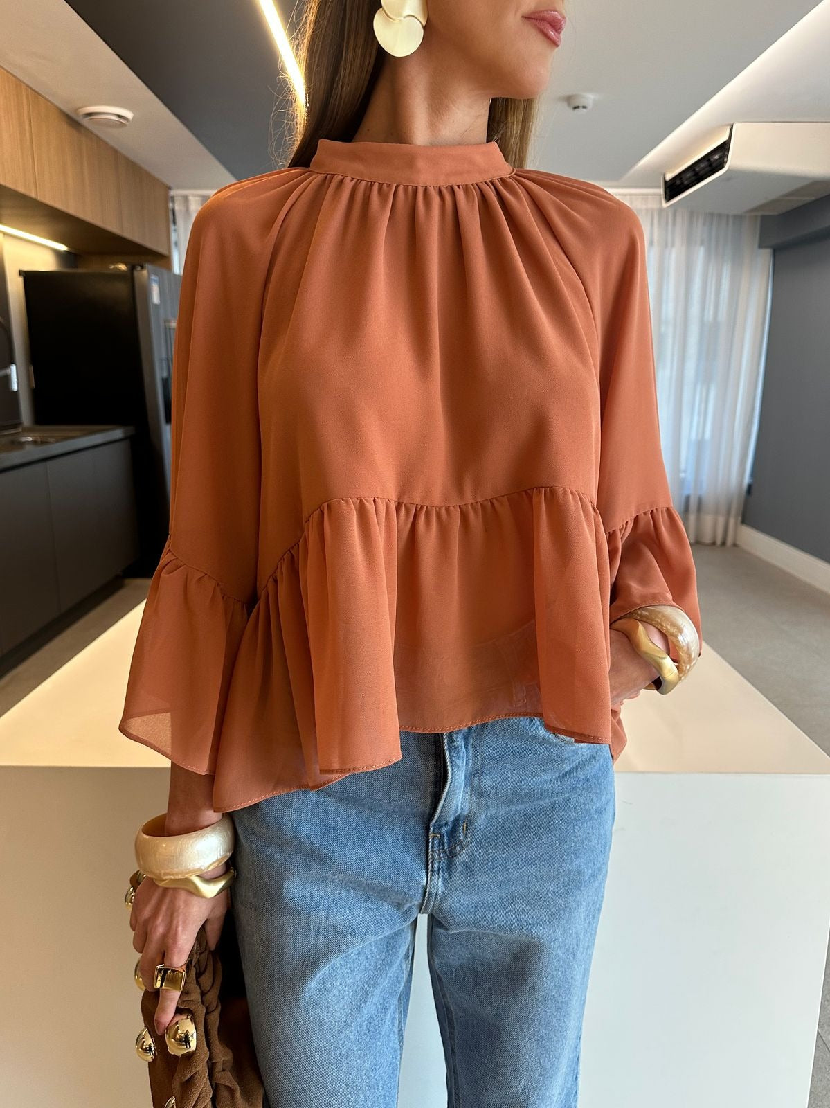 Flow Ruffled Blouse
