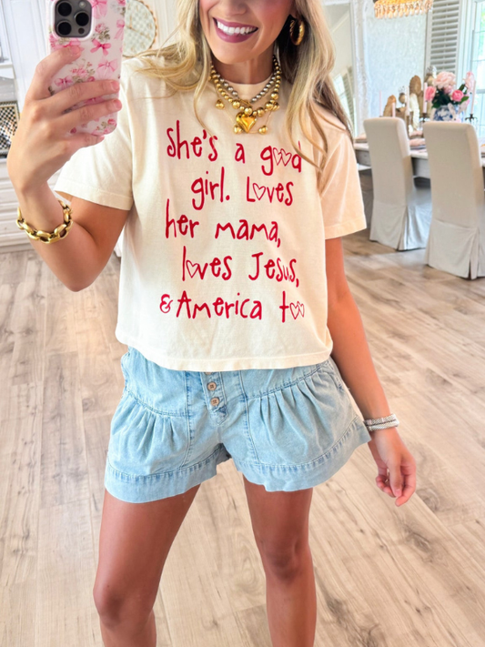 She’s a Good Girl Cropped Tee