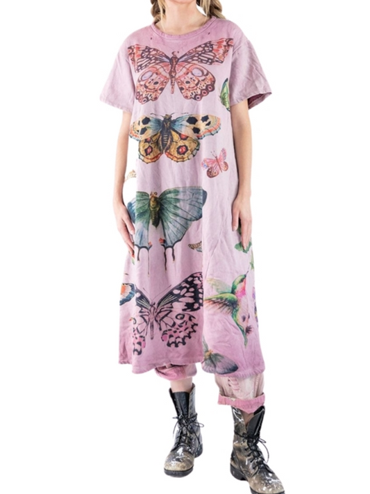 Butterfly T-shirt dress