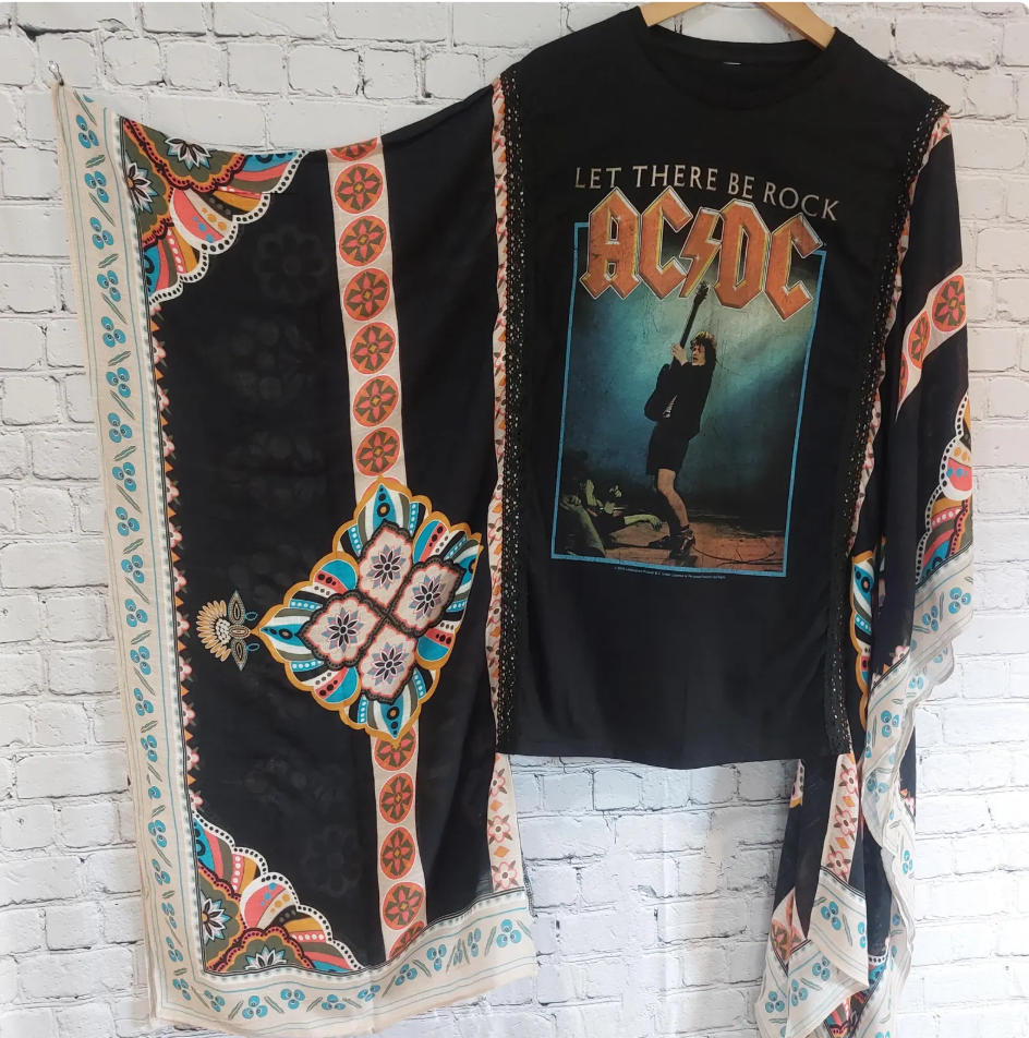 Black AC/DC rock Mix & Match Tee （No Patch）