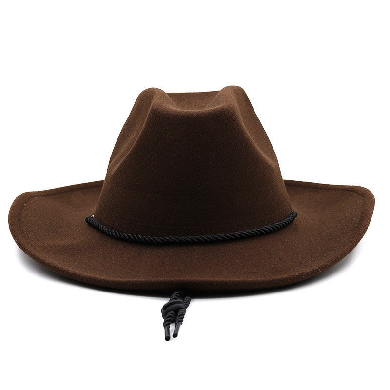 Wide Brim Square Top Western Hat