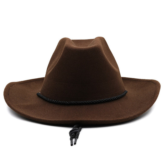Wide Brim Square Top Western Hat
