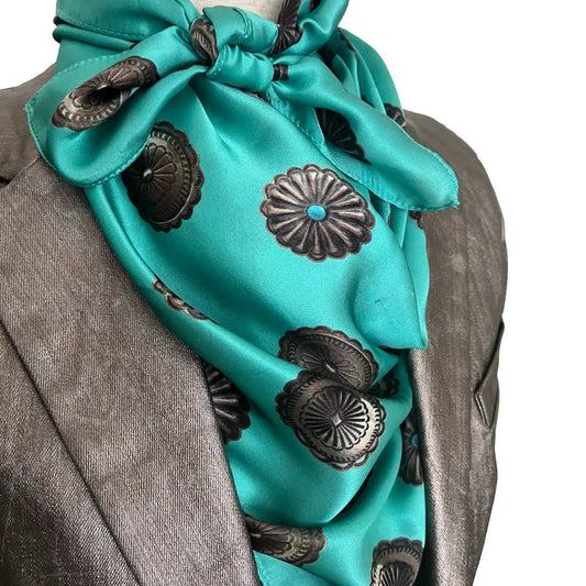 Western Wild Rags (Concho River) Turquoise Scarf