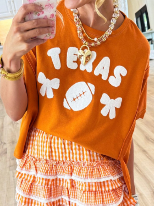 Burnt Orange Texas Oversized Tee