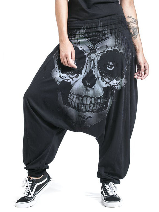 Skull Cool Casual Punk Loose Harem Pants