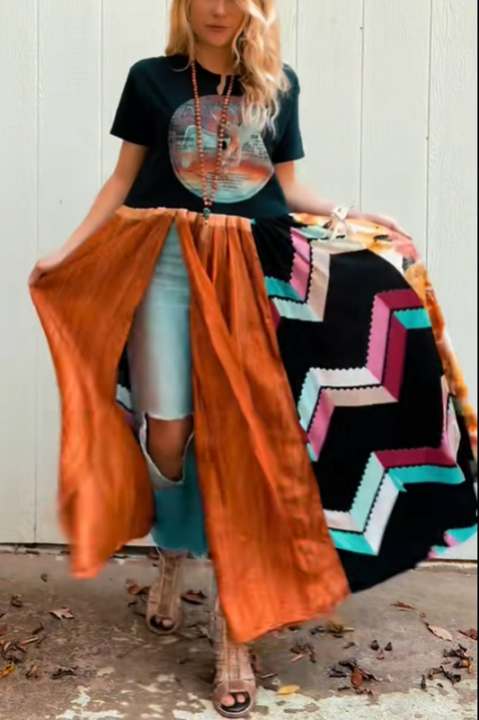 Led Zeppelin Double Split Maxi Tee