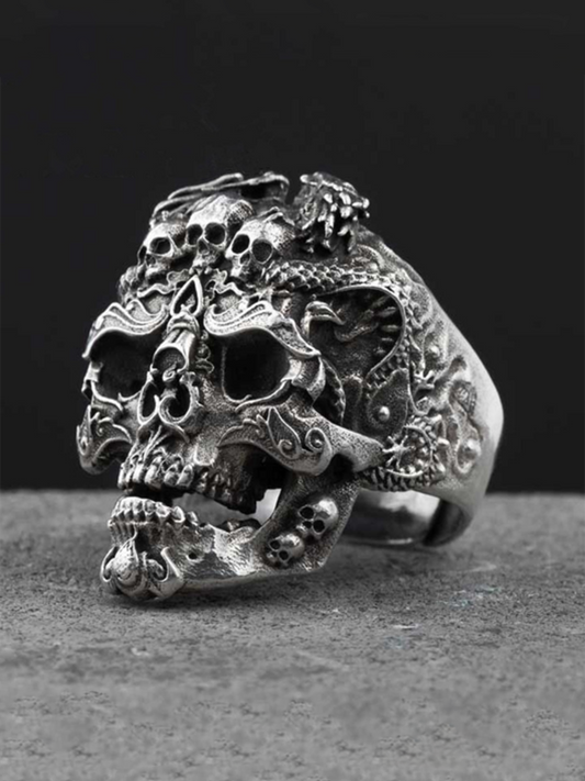 Punk skull ring