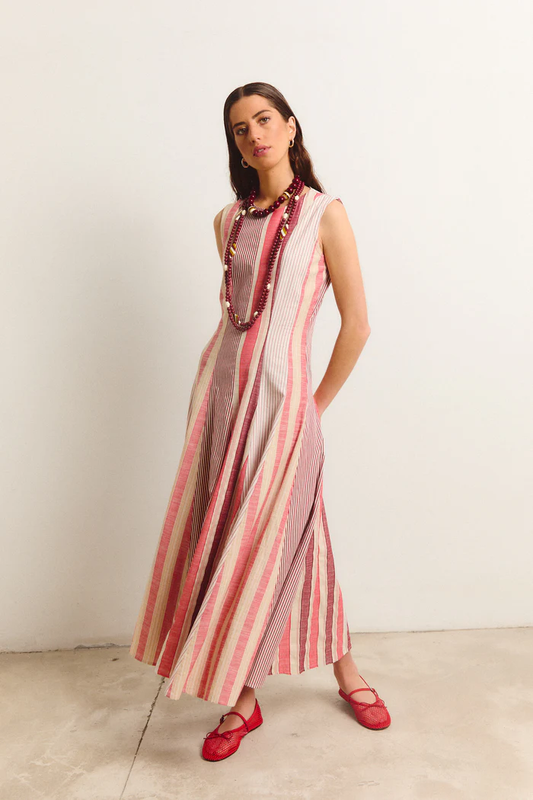 Striped Patchwork Dress