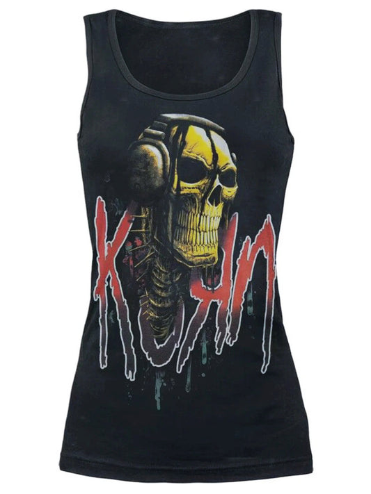 Punk skull cotton top vest