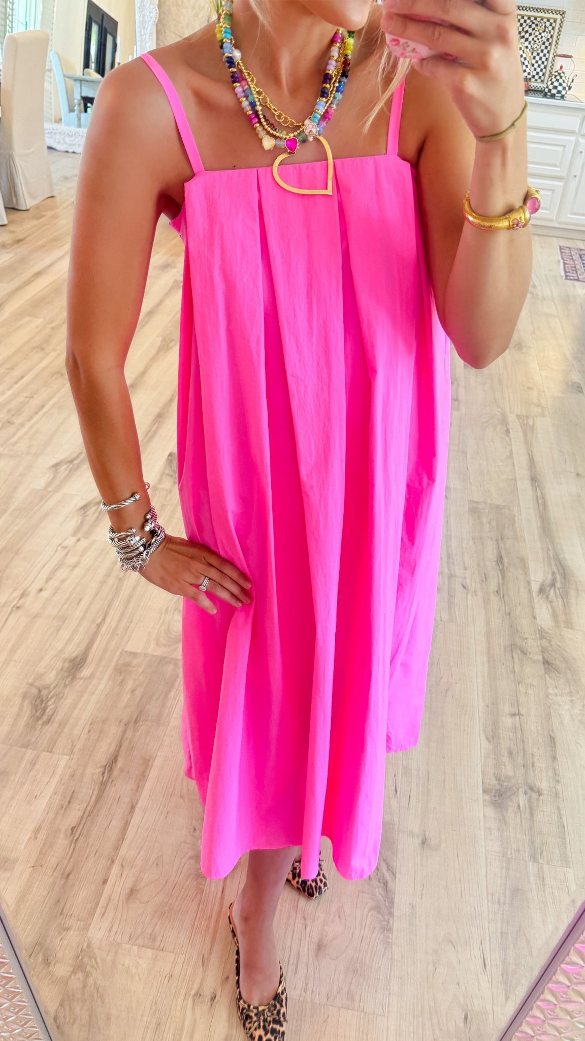 THML Pink Poplin Dress
