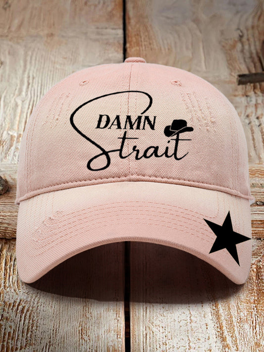 Multicolor lettering casual hat