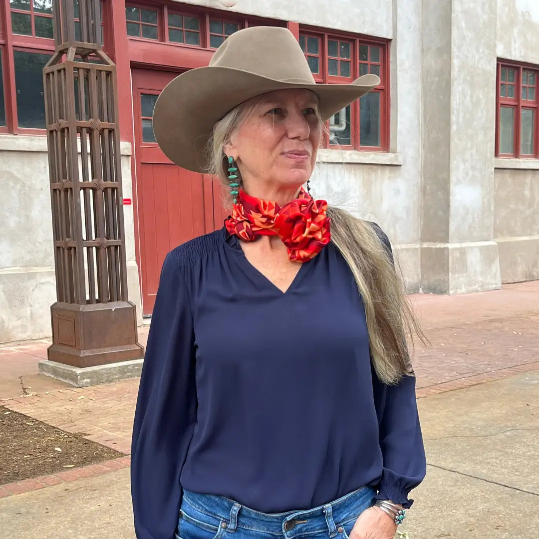 Aztec Wild Rags (Trails to Santa Fe) Silk Scarf