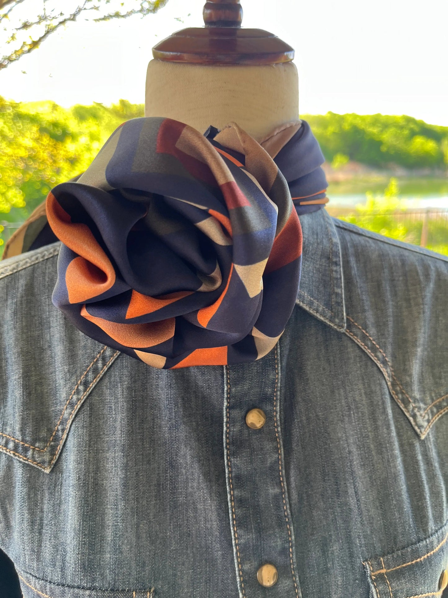 Aztec Wild Rags (Pecos River) Silk Scarf