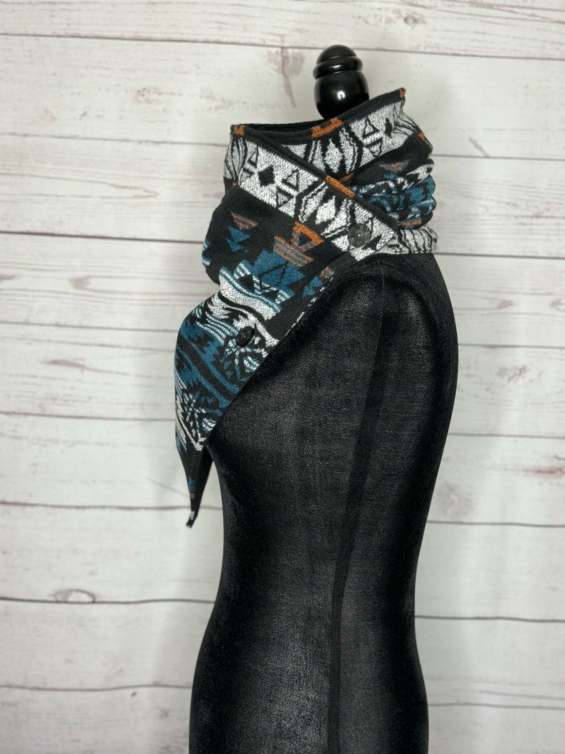 Regal Western Aztec Warm Neck Hood