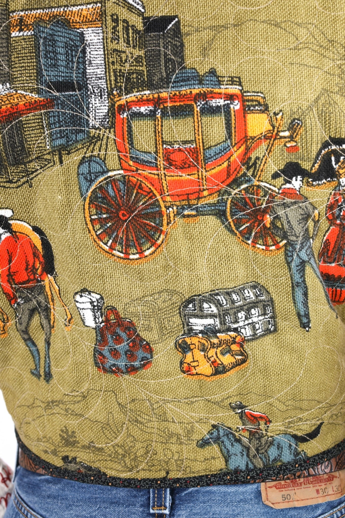 Western Cowboy Print Waistcoat Vest