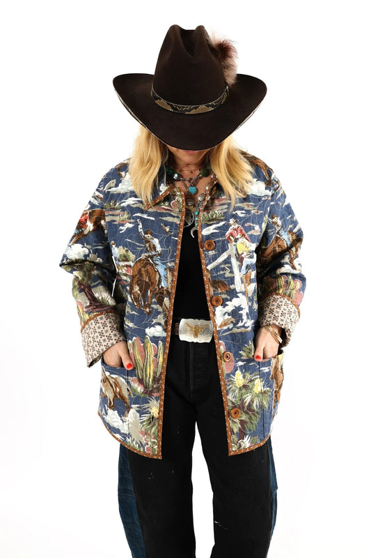 Oversized Western Quilt Jacket
