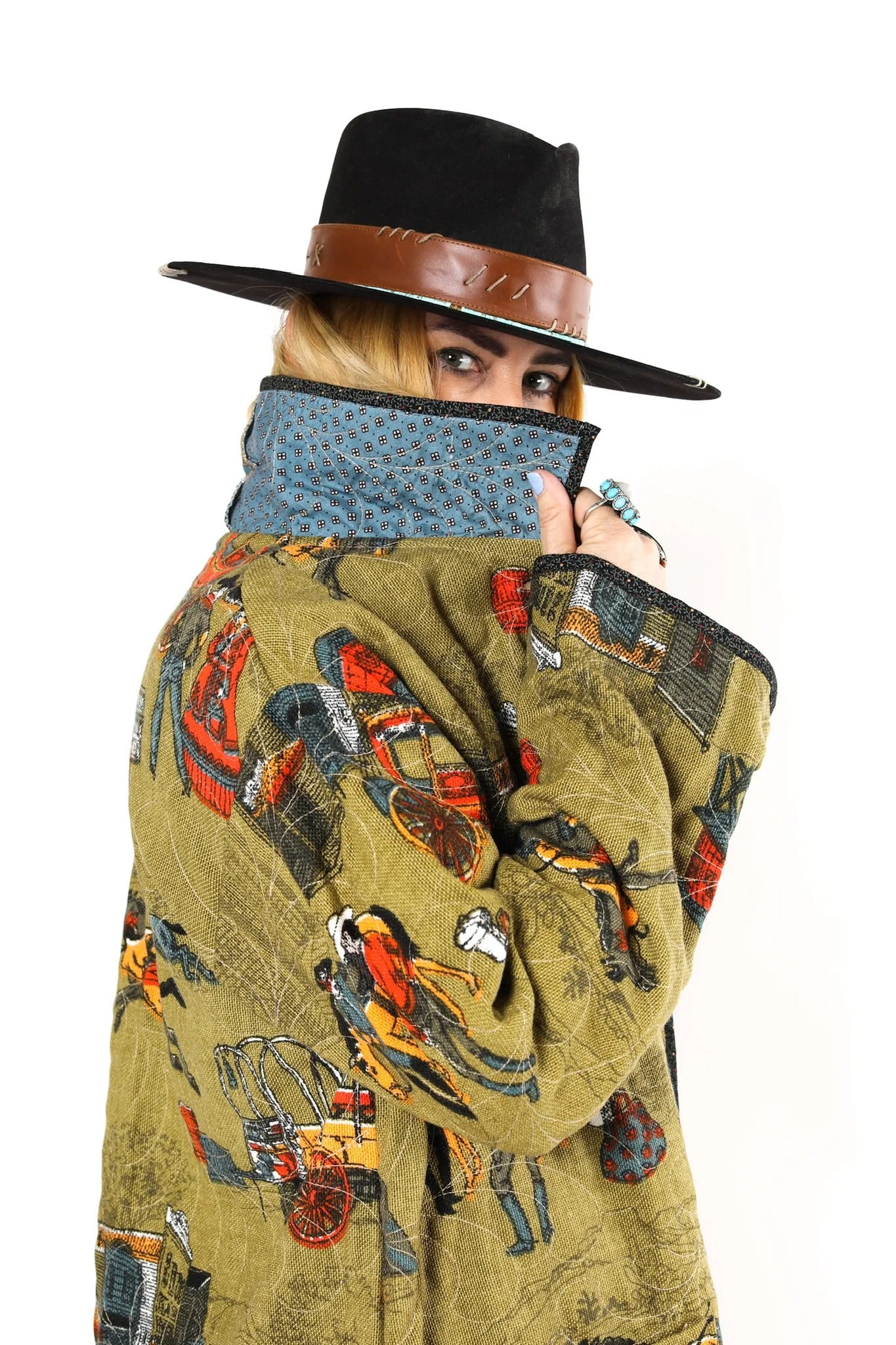 Vintage Western Long Quilt Coat