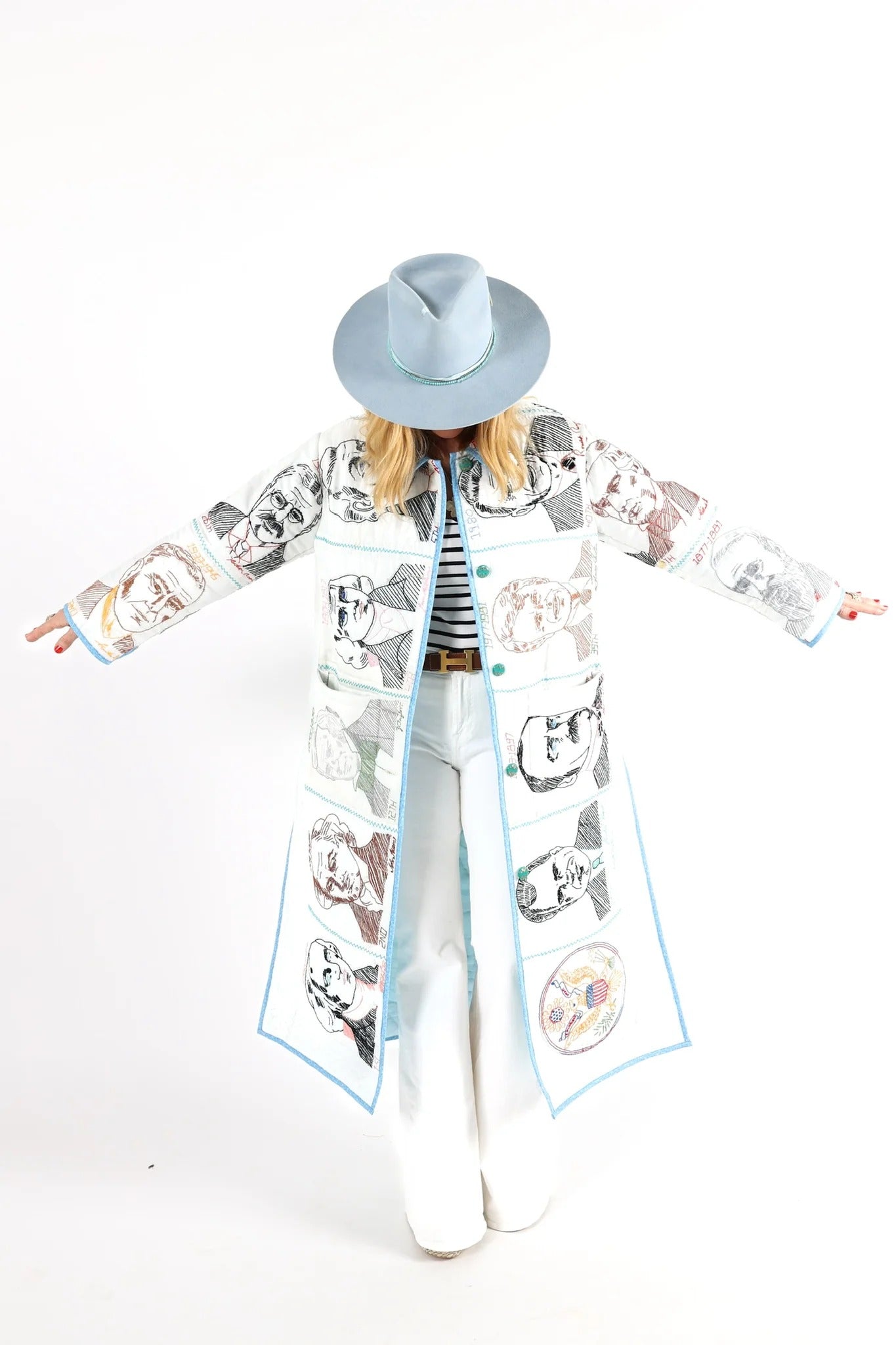 Vintage American Long Quilt Coat