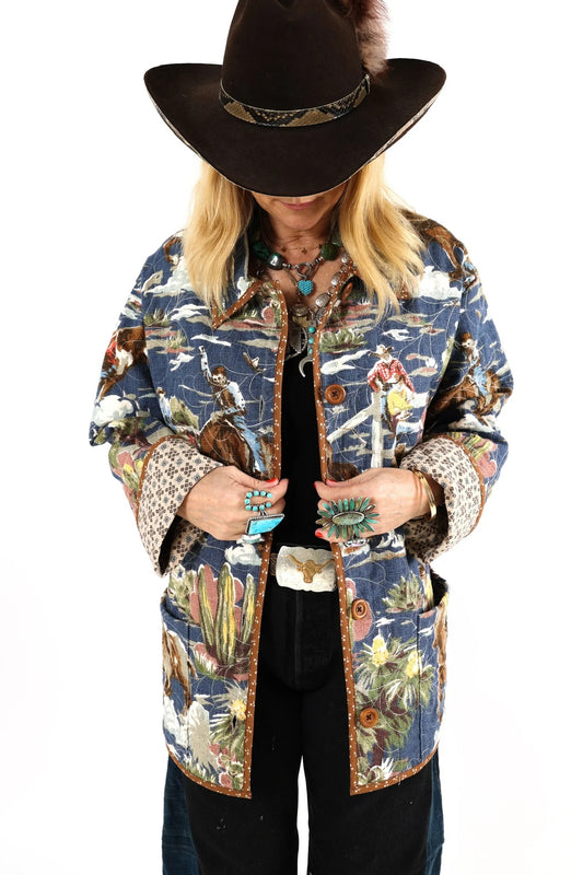 Oversized Western Quilt Jacket