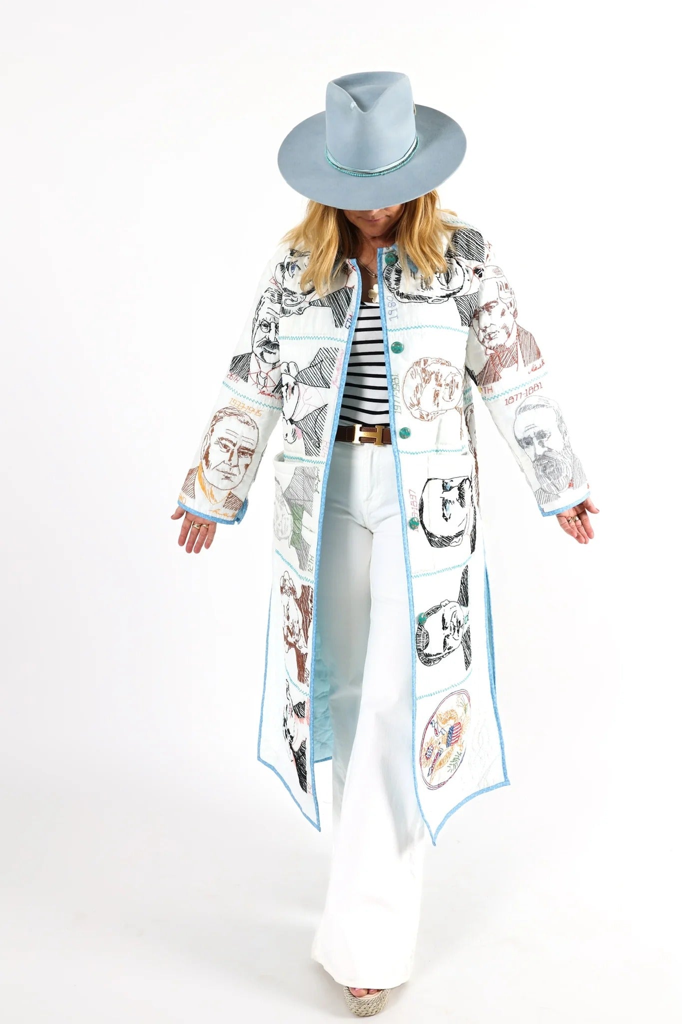 Vintage American Long Quilt Coat