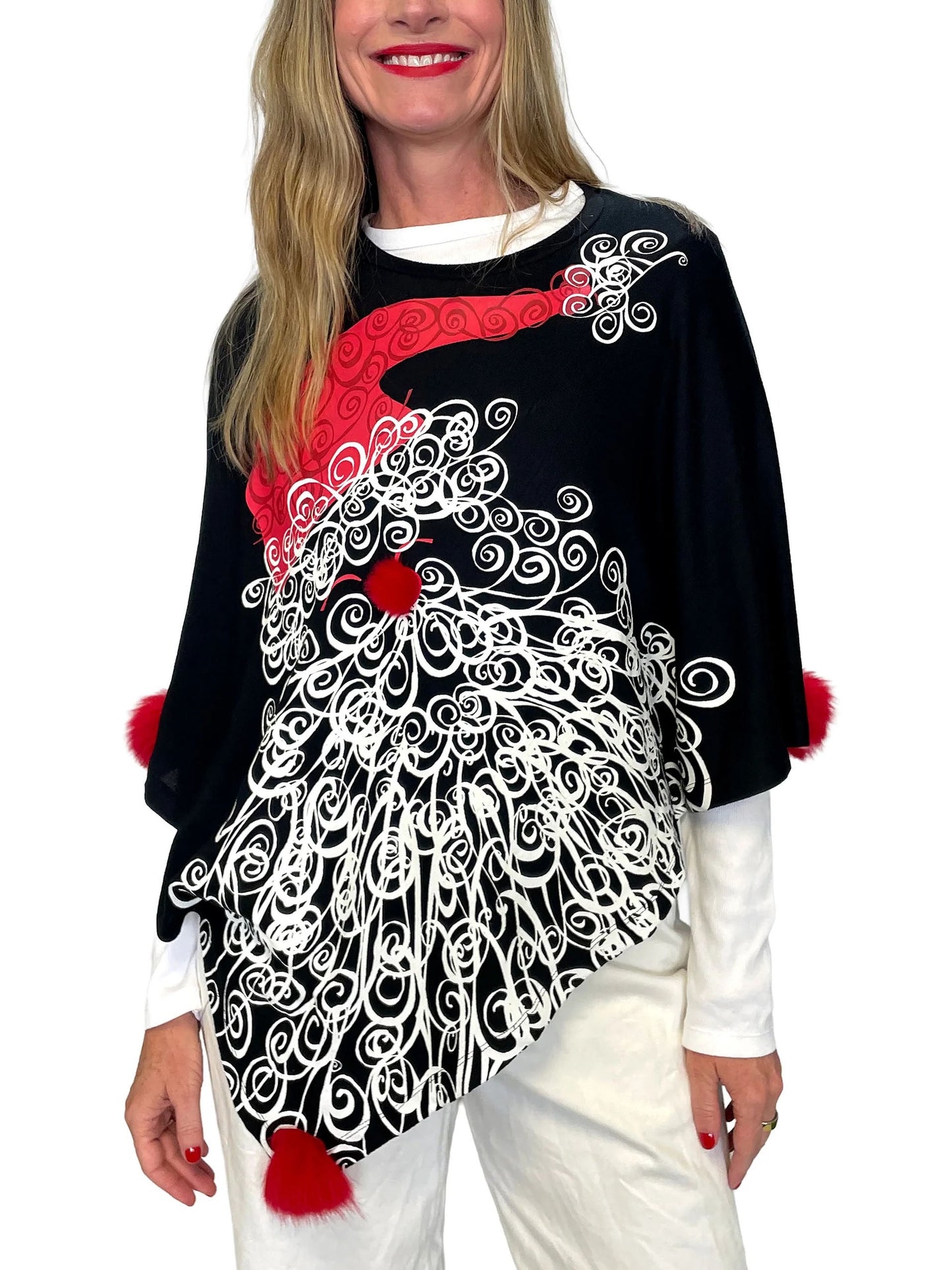Scrolly Santa Poncho T-Shirt