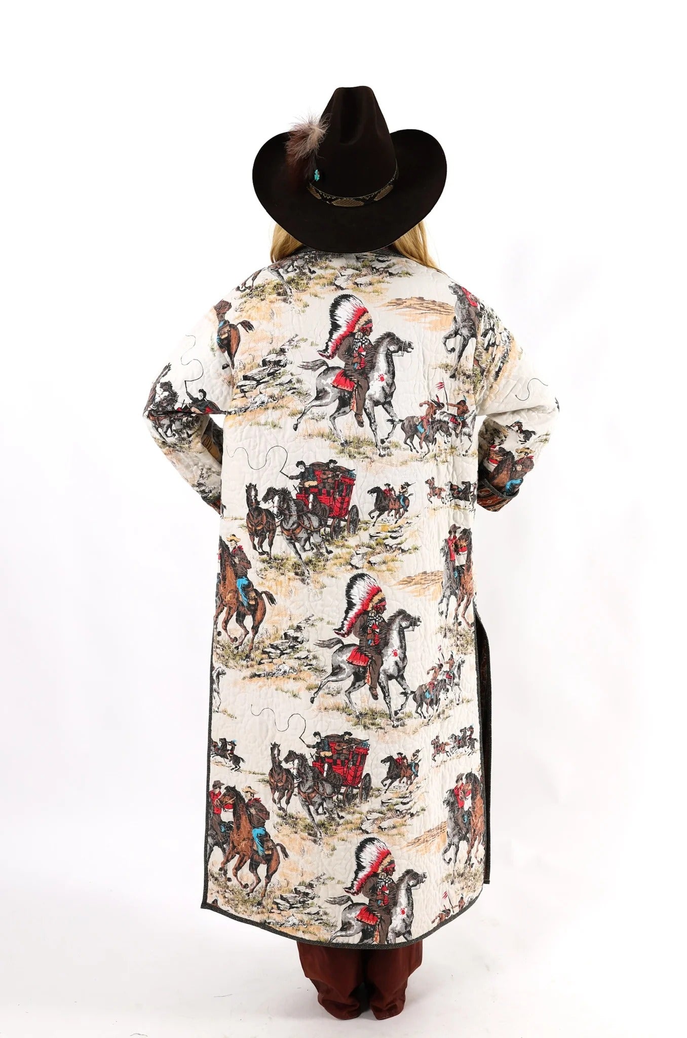 Vintage Western Long Quilt Coat