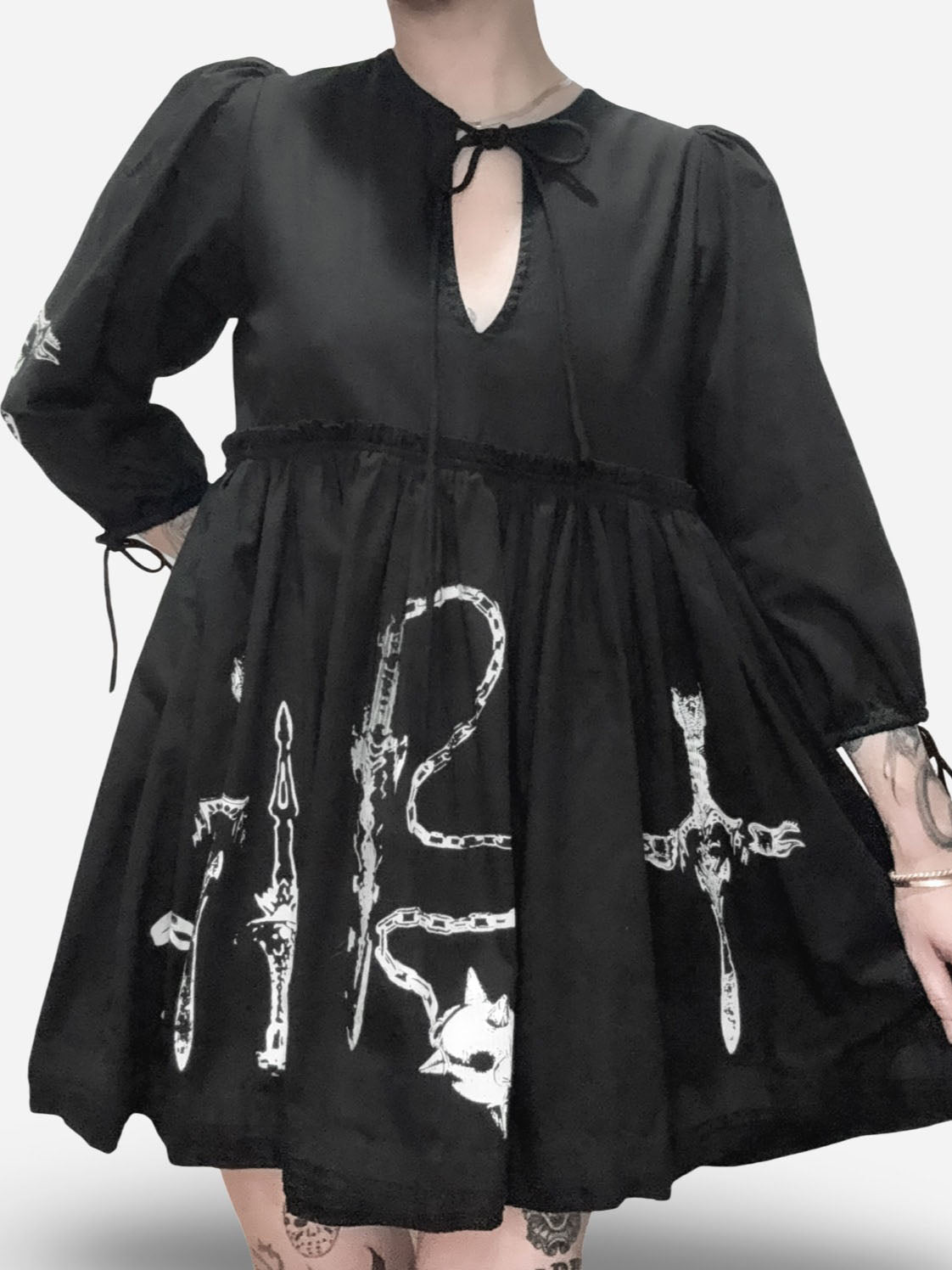 Gothic Medieval Weapon Mini Dress