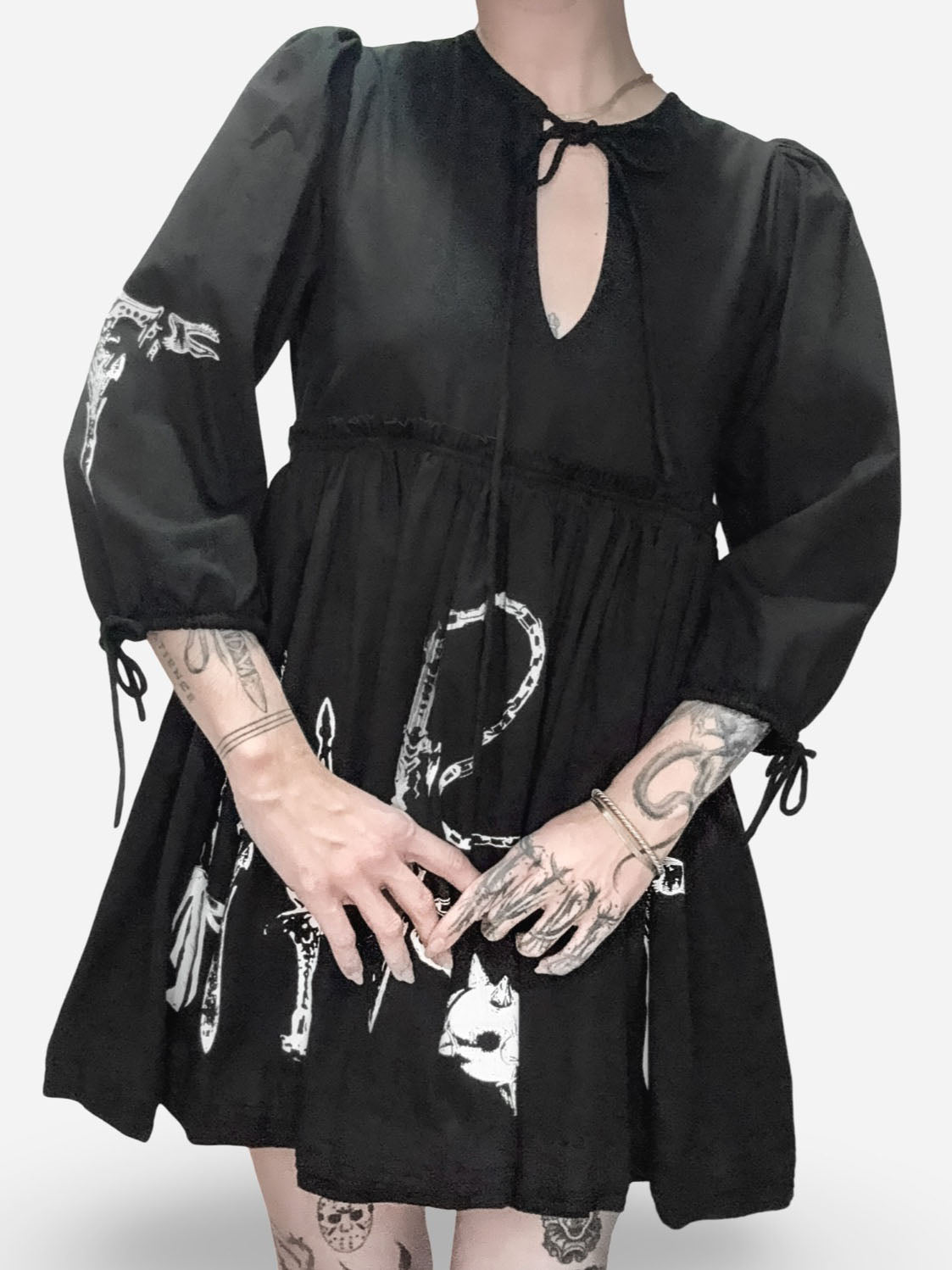 Gothic Medieval Weapon Mini Dress