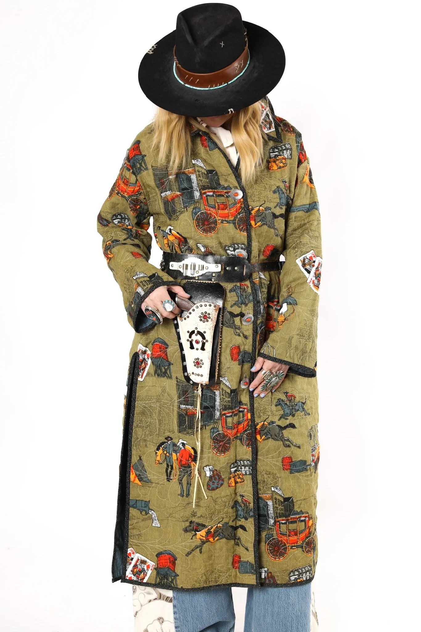 Vintage Western Long Quilt Coat