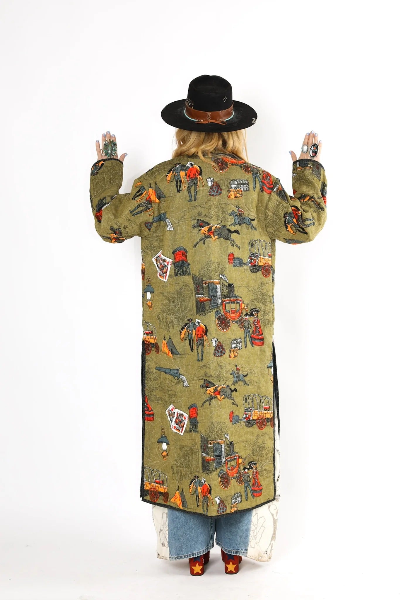 Vintage Western Long Quilt Coat