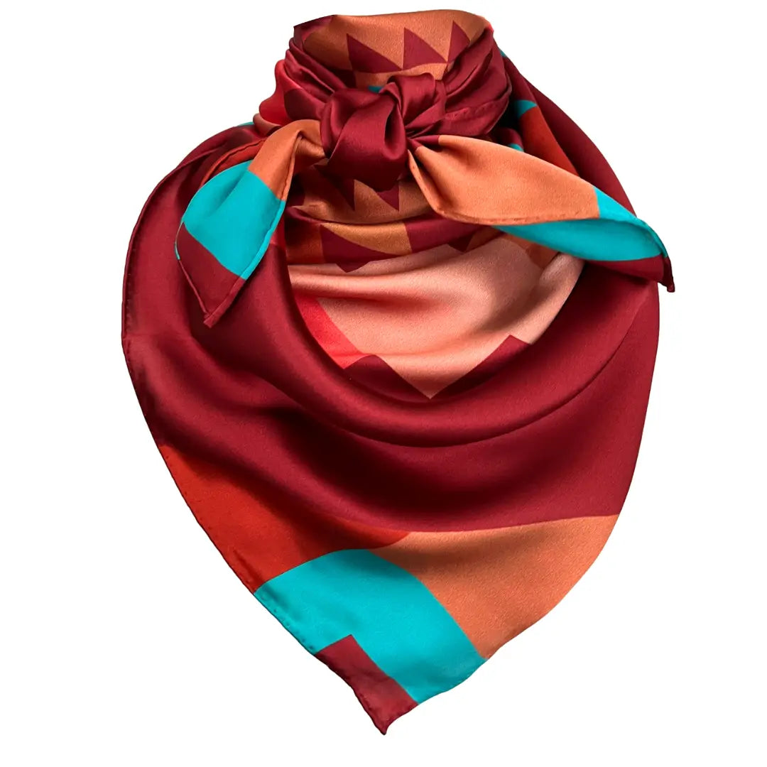 Aztec Wild Rags (Sunset in the Saddle) Silk Scarf