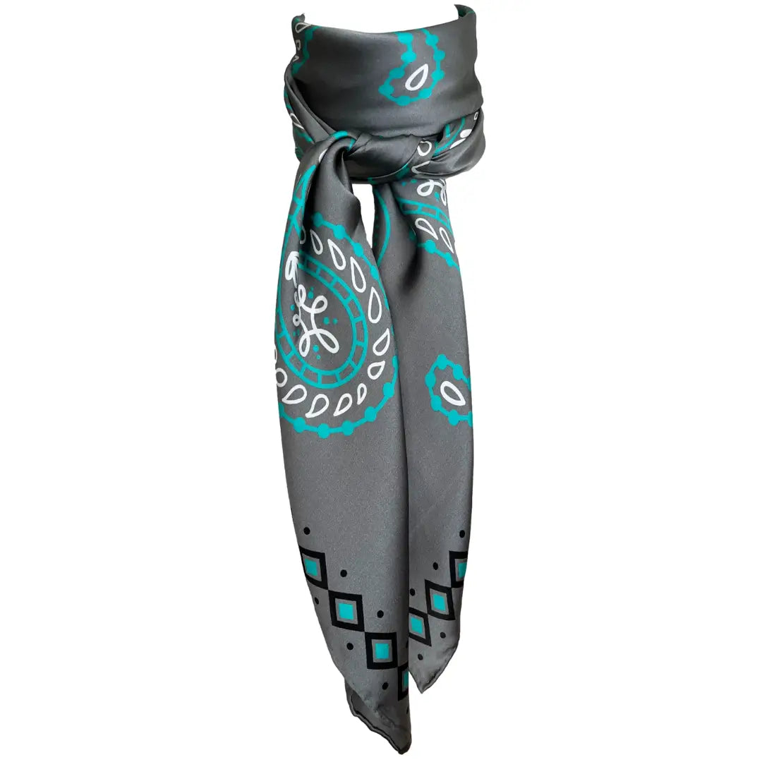 Paisley Wild Rags (Stormy) Gray Silk Scarf