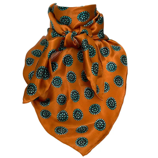 Western Wild Rags (Sierra & Stone) Turquoise Silk Scarf