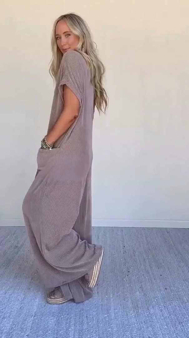 Pit Fabric Oversized Jumpsuit